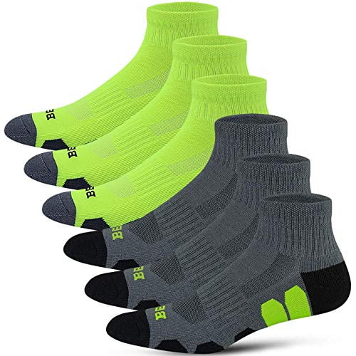 BERING Mens Comfort Low Ankle Running Socks 6 Pack 